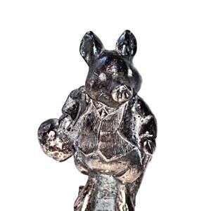 New England Collectors Society Bell Beatrix Potter Pigling Bland Silver Plate